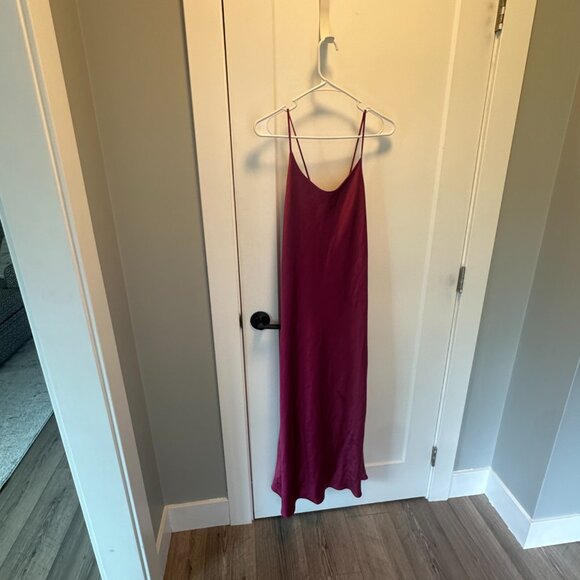 Line & Dot Makena satin dress Large Pink - Picture 3 of 7